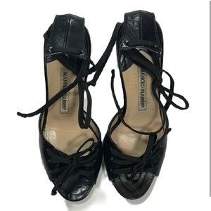 Manolo Blahnik Lace Up Heel’s